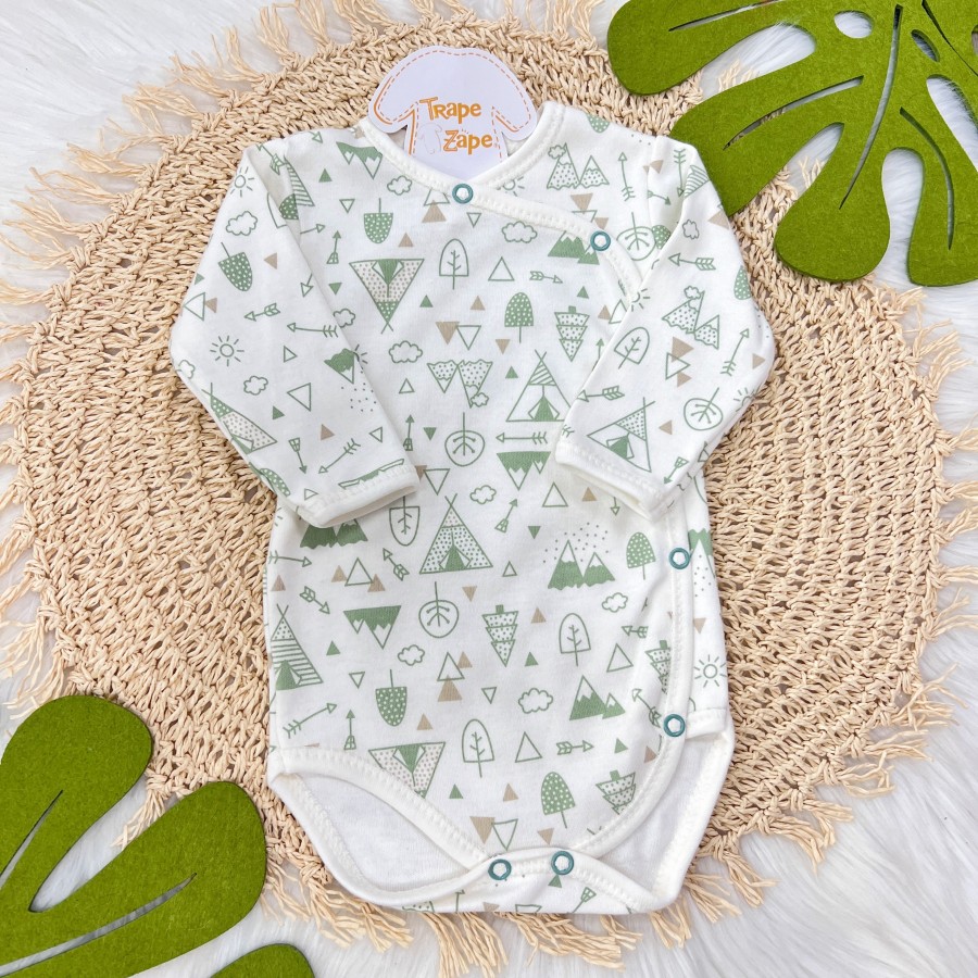 Body kimono M/l Cabana bege e verde